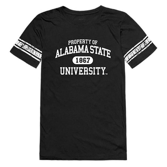 W Republic 533-102-BLK-04 Alabama State University Property T-Shirt for Women, Black & White - Extra Large