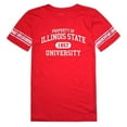 thumbnail image 1 of W Republic 533-124-RED-01 Illinois State University Women Property Football Short Sleeve T-Shirt, Red - Small, 1 of 1