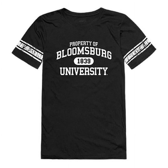 W Republic 533-268-BLK-04 Bloomsburg University Women Property T-Shirt, Black & White - Extra Large