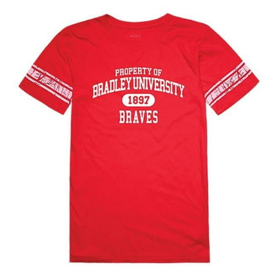 W Republic 533-270-RED-03 Bradley University Women Property T-Shirt, Red - Large