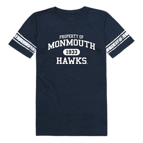 W Republic 533-345-NVY-03 Monmouth University Women Property T-Shirt, Navy - Large