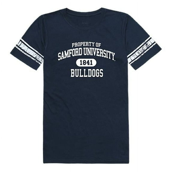 W Republic 533-375-NVY-01 Samford University Women Property T-Shirt, Navy - Small