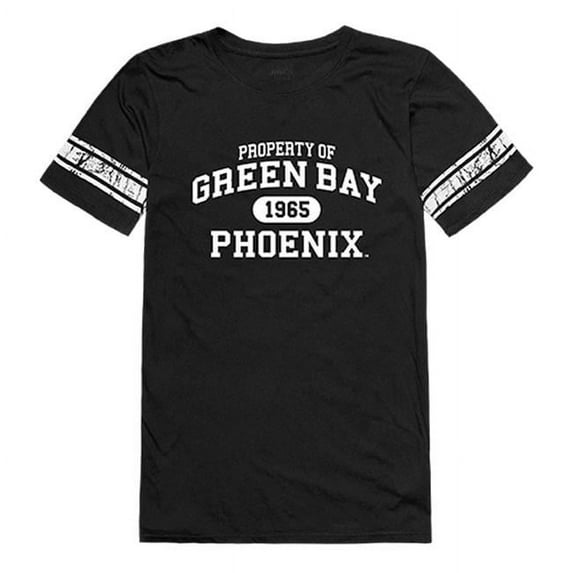 W Republic 533-397-BLK-02 University of Wisconsin-Green Bay Property T-Shirt for Women, Black & White - Medium