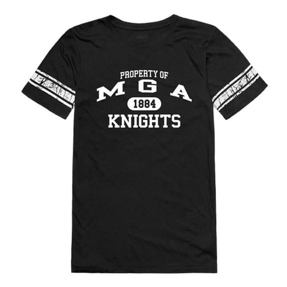 W Republic 533-420-BLK-05 Middle Georgia State University Property T-Shirt for Women, Black & White - 2XL