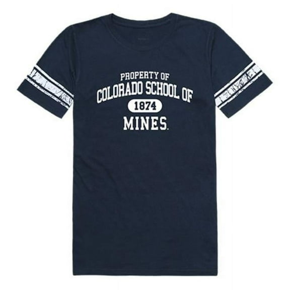 W Republic 533-422-NVY-02 University of Northern Colorado Women Property Football T-Shirt, Navy - Medium