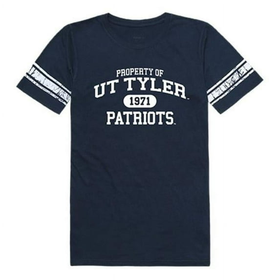 W Republic 533-436-NVY-02 University of Texas at Tyler Women Property Football T-Shirt, Navy - Medium