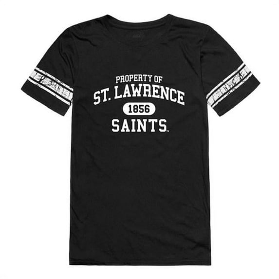 W Republic 533-460-BLK-02 NCAA St Lawrence Saints Women Property Football T-Shirt, Black - Medium