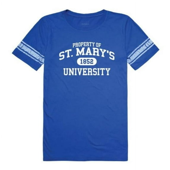 W Republic 533-468-RYL-05 Saint Marys University Rattlers Women Property Football T-Shirt, Royal - 2XL