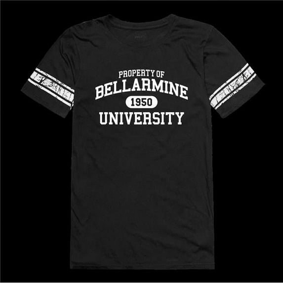 W Republic 533-706-BLK-03 Bellarmine University Knights Women Property Football T-Shirt, Black - Large