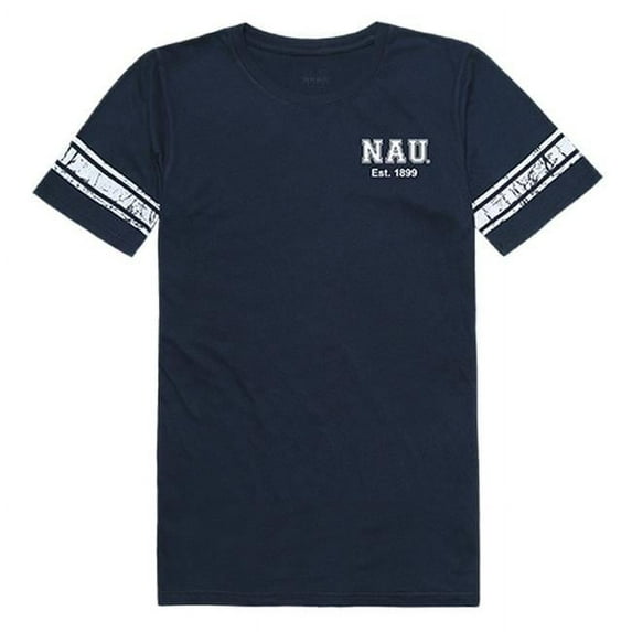 W Republic 534-227-NVY-03 Northern Arizona University Women Practice Football Short Sleeve T-Shirt, Navy - Large