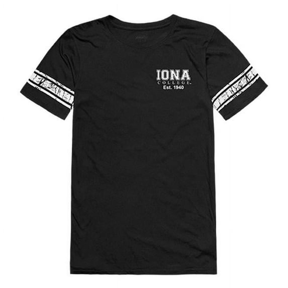 W Republic 534-315-BLK-03 Iona College Women Practice T-Shirt, Black & White - Large
