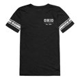 thumbnail image 1 of W Republic 534-360-BLK-01 Ohio University Practice T-Shirt for Women, Black & White - Small, 1 of 1