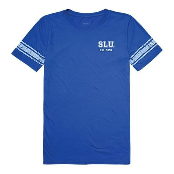 W Republic 534-428-RYL-03 Saint Louis University Women Practice Football Short Sleeve T-Shirt, Royal - Large