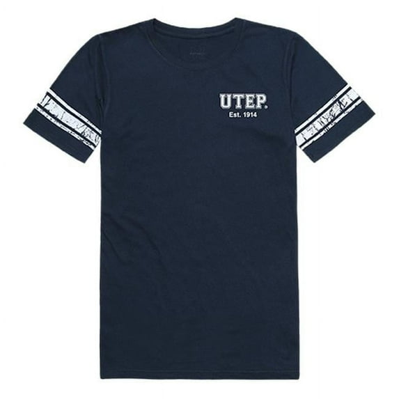 W Republic 534-434-NVY-05 UTEP Women Practice Football Short Sleeve T-Shirt, Navy - 2XL