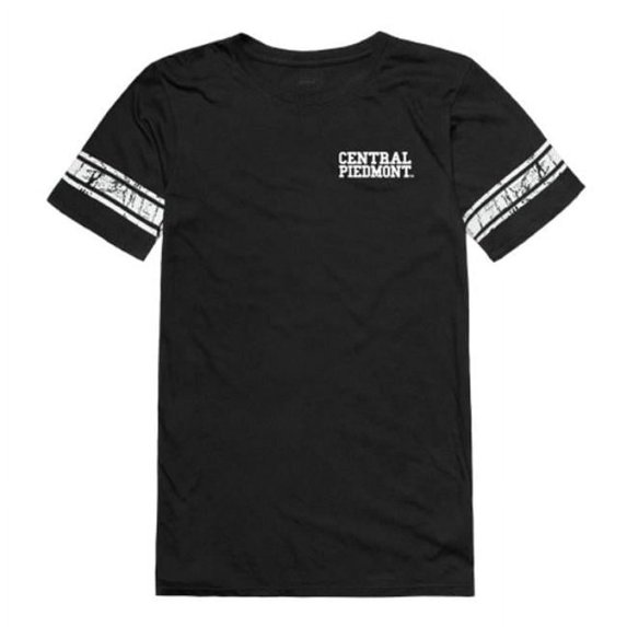 W Republic 534-628-BLK-02 Central Piedmont Community College Women Practice Football T-Shirt, Black - Medium