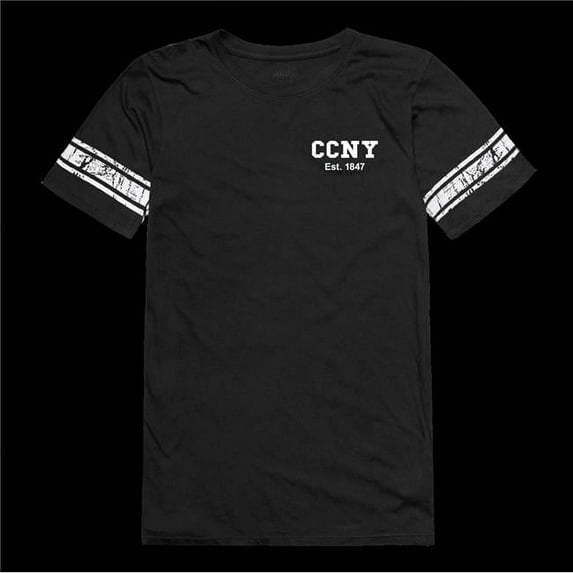 W Republic 534-633-BLK-05 City College of New York Beavers Women Practice Football T-Shirt, Black - 2XL