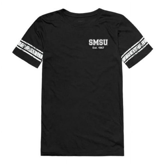 W Republic 534-674-BLK-02 Southwest Minnesota State University Mustangs Women Practice Football T-Shirt, Black - Medium