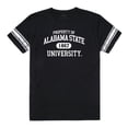 thumbnail image 1 of W Republic 535-102-BLK-01 Alabama State University Property Football Short Sleeve T-Shirt, Black & White - Small, 1 of 1
