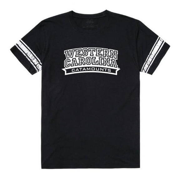 W Republic 535-156-BLK-04 Western Carolina University Men Property T-Shirt, Black & White - Extra Large