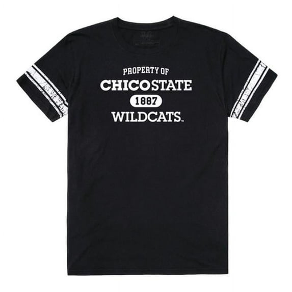 W Republic 535-163-BK2-04 NCAA Cal State Chico Wildcats Property T-Shirt, Black - Extra Large