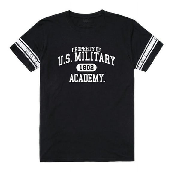 W Republic 535-174-BLK-03 United States Military Academy Men Property T-Shirt, Black & White - Large