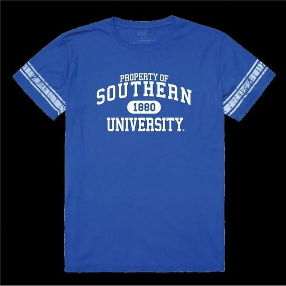 W Republic 535-235-RL2-02 Southern University Jaguars Property Football T-Shirt, Royal - Medium