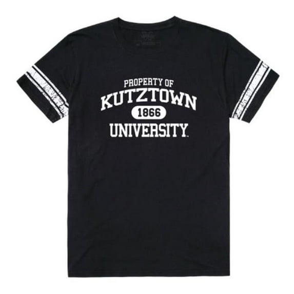 W Republic 535-321-BLK-02 Kutztown University Property T-Shirt, Black & White - Medium