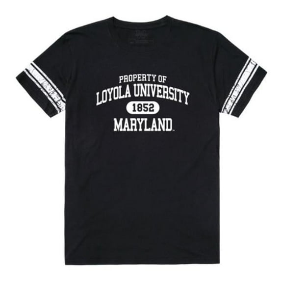W Republic 535-332-BLK-05 Loyola University Maryland Property T-Shirt, Black & White - 2XL