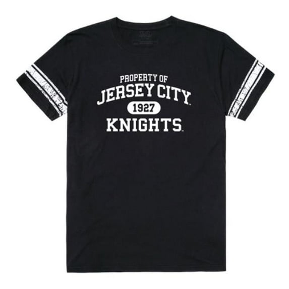 W Republic 535-456-BLK-02 New Jersey Institute of Technology City Knights Property Football T-Shirt, Black - Medium