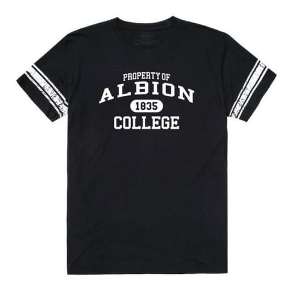 W Republic 535-497-BLK-05 Albion College Britons Property Football T-Shirt, Black - 2XL