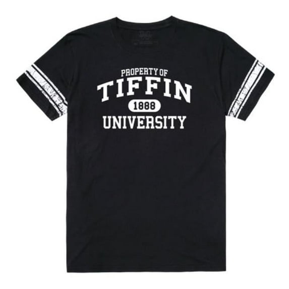 W Republic 535-678-BLK-05 Tiffin University Dragons Property Football T-Shirt, Black - 2XL