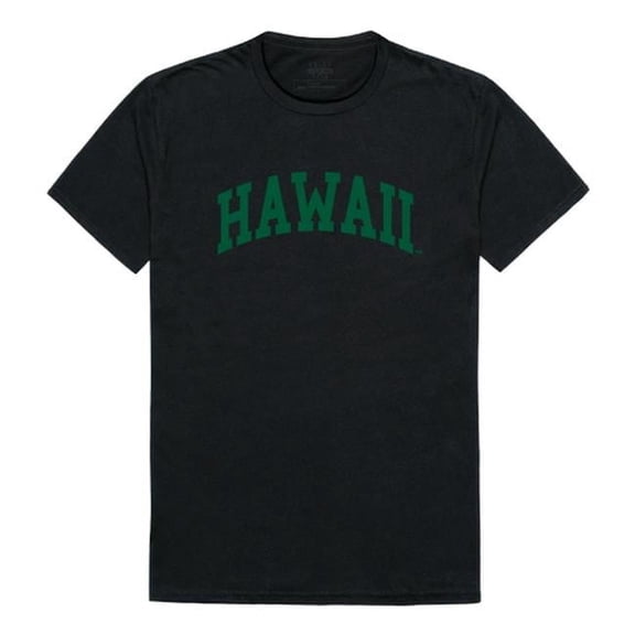 W Republic 537-122-BLK-02 University of Hawaii College T-Shirt, Black & White - Medium