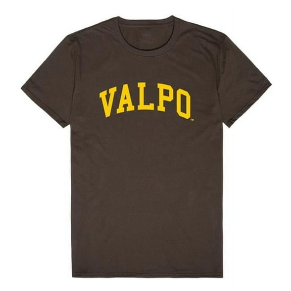 W Republic 537-154-BRN-03 Valparaiso University Men College T-Shirt, Brown - Large