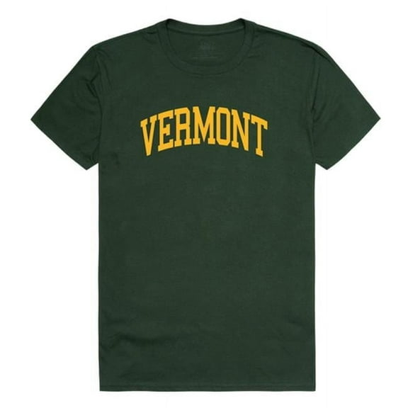 W Republic 537-155-FOR-04 University of Vermont Men College T-Shirt, Forest White - Extra Large