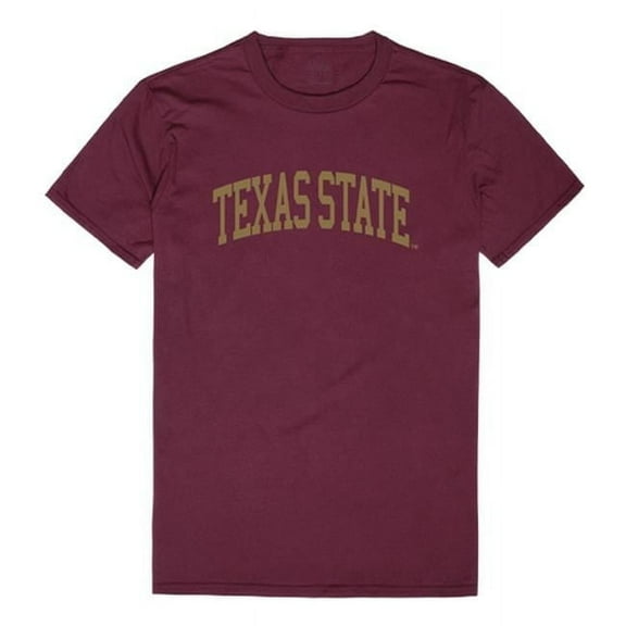 W Republic 537-181-MAR-03 Texas State University Men College T-Shirt, Maroon White - Large
