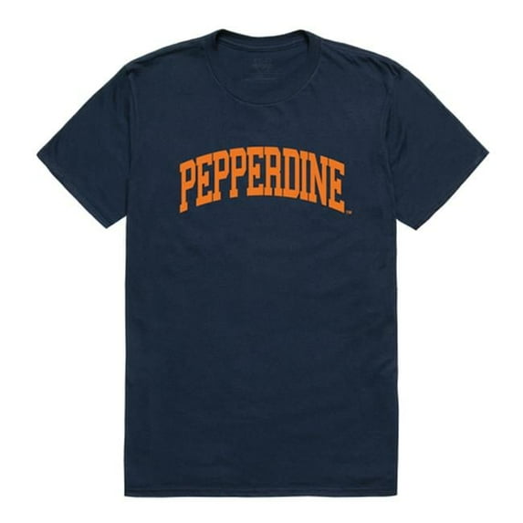 W Republic 537-196-NVY-03 Pepperdine University Men College T-Shirt, Navy - Large
