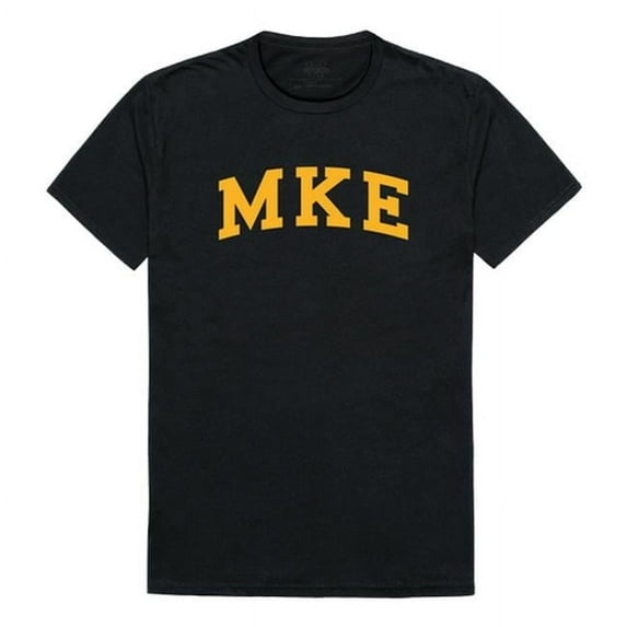 W Republic 537-199-BLK-01 University of Wisconsin-Milwaukee Men College T-Shirt, Black & White - Small