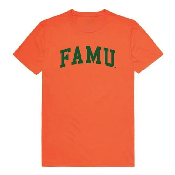 W Republic 537-218-ORN-01 Florida A&M University Men College T-Shirt, Orange & White - Small