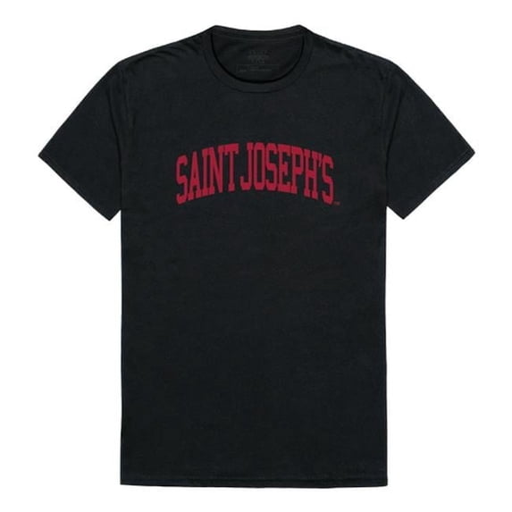 W Republic 537-232-BLK-01 Saint Josephs University Men College T-Shirt, Black & White - Small