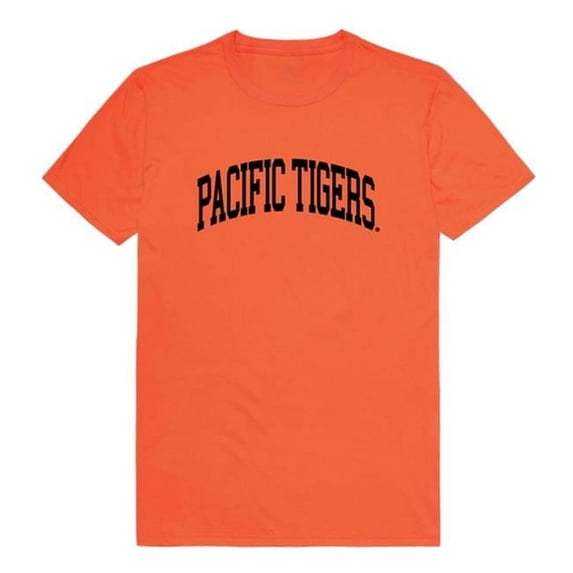 W Republic 537-248-ORN-01 Pacific University Men College T-Shirt, Orange & White - Small