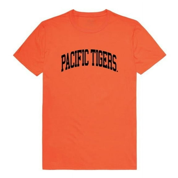 W Republic 537-248-ORN-01 Pacific University Men College T-Shirt, Orange & White - Small