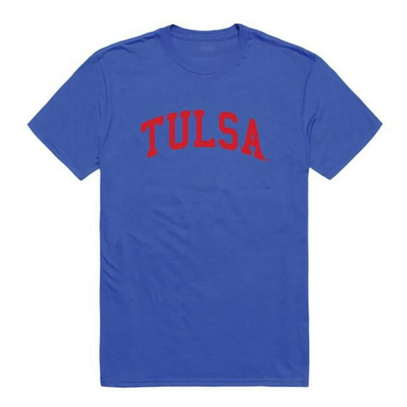 W Republic 537-249-RYL-02 University of Tulsa Men College T-Shirt, Royal - Medium