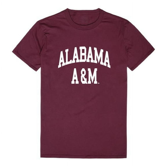 W Republic 537-258-MAR-01 Alabama A&M University Men College T-Shirt, Maroon White - Small