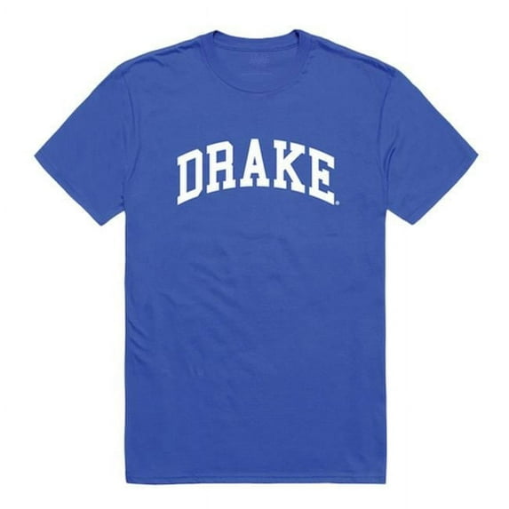 W Republic 537-292-RYL-04 Drake University Men College T-Shirt, Royal - Extra Large