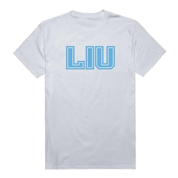 W Republic 537-329-WHT-04 Long Island University College T-Shirt, White - Extra Large