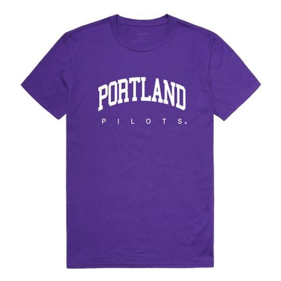 W Republic 537-363-PUR-04 University of Portland College T-Shirt, Purple - Extra Large