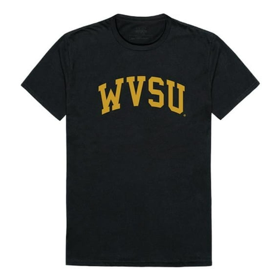 W Republic 537-404-BLK-01 West Virginia State University College T-Shirt, Black & White - Small