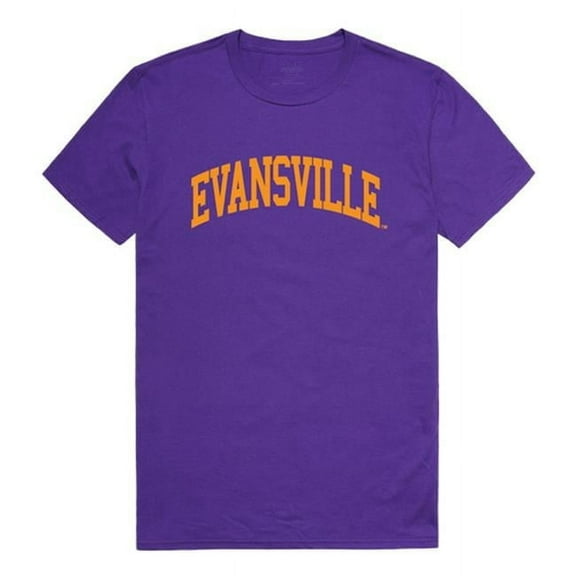 W Republic 537-424-PUR-04 University of Evansville College T-Shirt, Purple - Extra Large