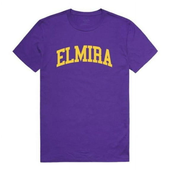 W Republic 537-451-PUR-03 Elmira College Soaring Eagles T-Shirt, Purple - Large