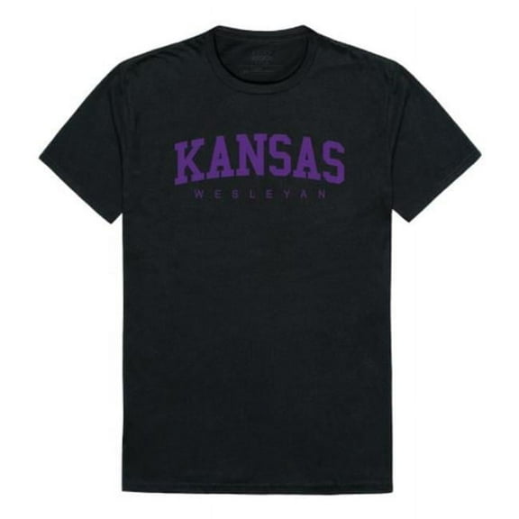 W Republic 537-658-BLK-04 Kansas Wesleyan University Coyotes College T-Shirt, Black - Extra Large
